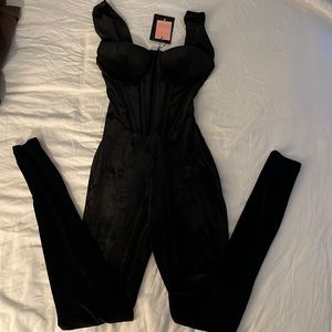 Velvet Corset Jumpsuit